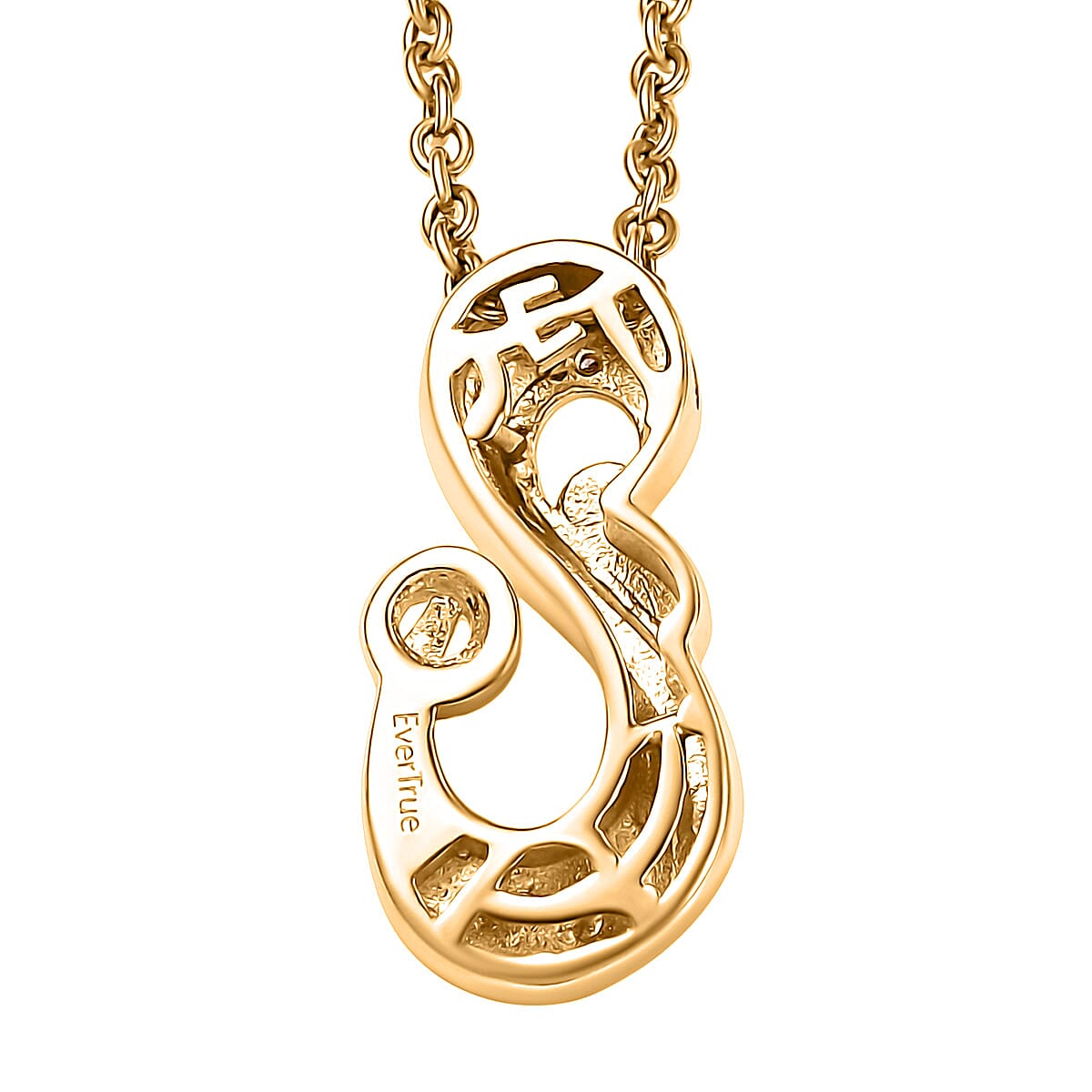 EverTrue Yellow Diamond (IR) Accent Pendant in 18K YG Plated and Platinum Bond with Stainless Steel Necklace 20 Inches