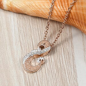 EverTrue Natural Champagne Diamond Accent Infinity Pendant in 18K RG Plated and Platinum Bond with Stainless Steel Necklace (20 Inches)