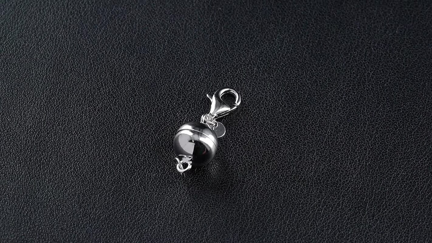 Set of 3 Sterling Silver Silver 6, 8 and 10MM Magetic Lock with 9 & 11mm Losber Clasp (3.90 g)