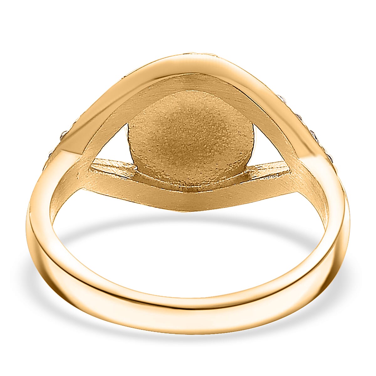 Multi Color Austrian Crystal Evil Eye Earrings, Ring (Size 7.0), Bracelet (7.5-9.5In) and Pendant Necklace (20-22Inches) in ION Plated YG Stainless Steel image number 2