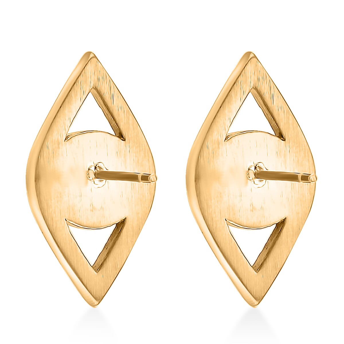 Multi Color Austrian Crystal Evil Eye Earrings, Ring (Size 7.0), Bracelet (7.5-9.5In) and Pendant Necklace (20-22Inches) in ION Plated YG Stainless Steel image number 6