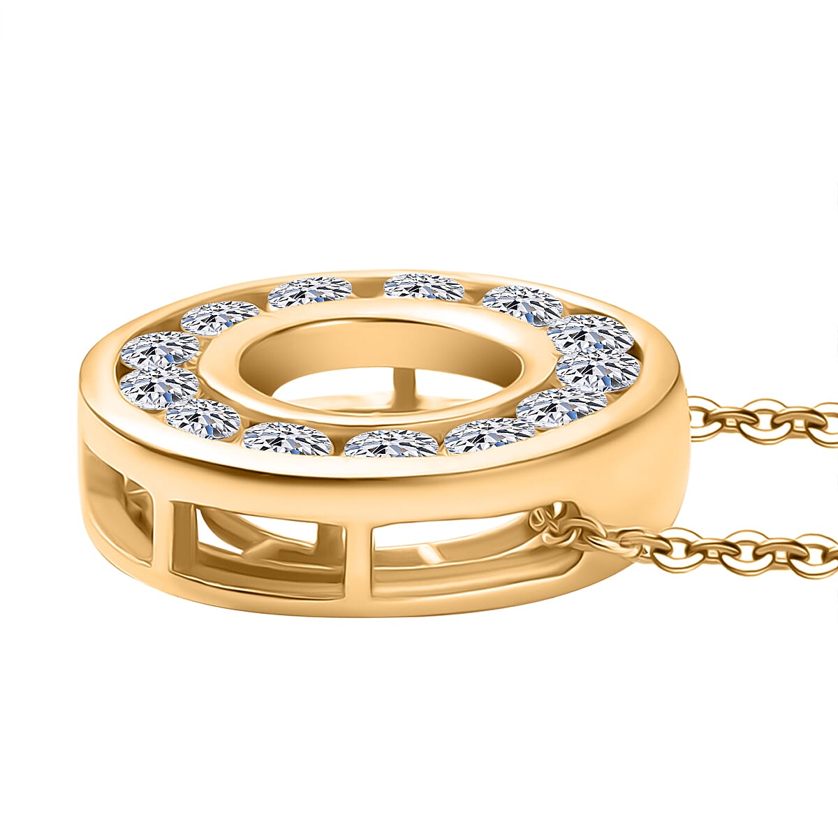 E-F VS / Yellow Gold Over Sterling Silver - Product card gallery slide 4 (9432924061951)