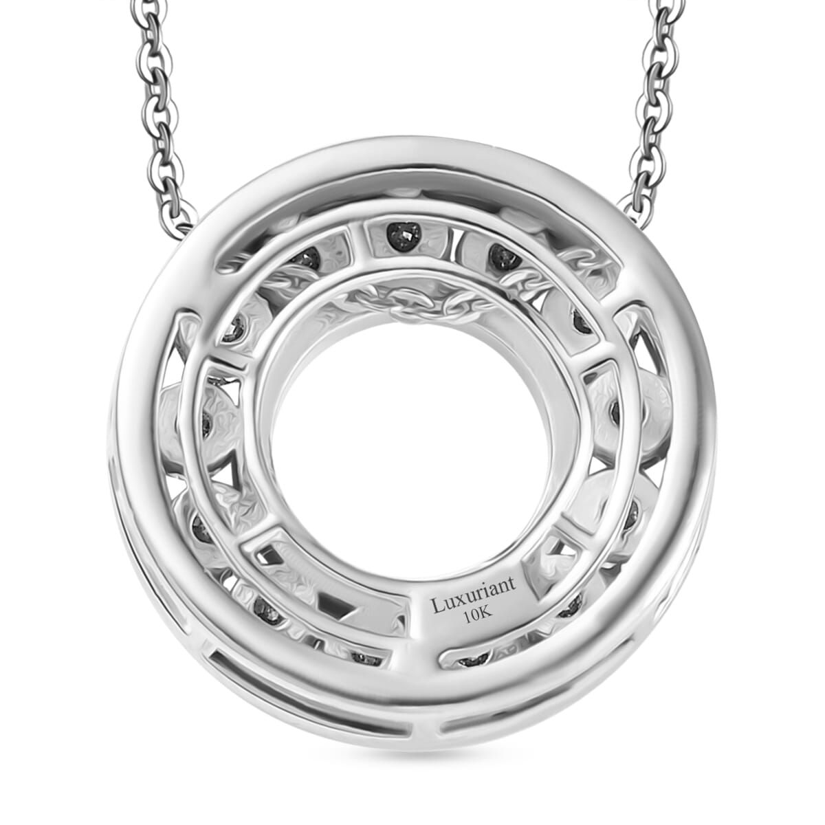 Luxuriant Lab Grown Diamond E-F VS 1.00 ctw Circle Pendant Necklace 20 Inches in 10K Yellow Gold image number 3