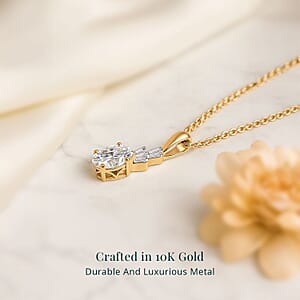 IGI Certified Luxuriant Lab Grown Diamond E-F VS 1.35 ctw Pendant Necklace in 10K Yellow Gold 20 Inches