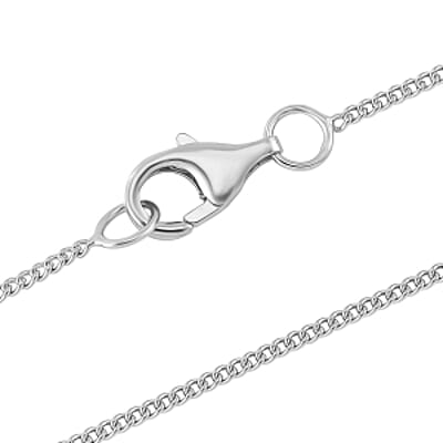 White Baroque Pearl Pendant 28.00 ctw Necklace in Rhodium Over Sterling Silver 20 Inches