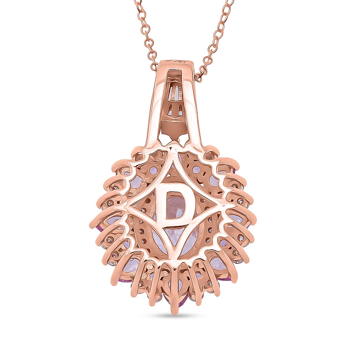 D'Joy Martha Rocha Kunzite and Multi Gemstone 4.90 ctw Pendant Necklace in 18K Vermeil Rose Gold Over Sterling Silver 20 Inches  image number 4
