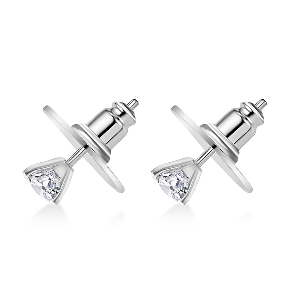 3 Piece Set - D'Joy Moissanite 2.40 ctw Solitaire Ring (Size 6), Pendant and Stud Earrings in Platinum Over Sterling Silver image number 6