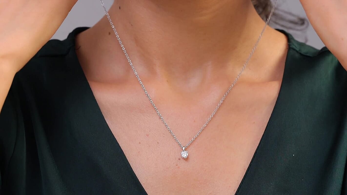 J Francis Embellished with Zirconia by Swarovski 3.80 ctw Earrings, Ring and Pendant in Platinum Over Sterling Silver with Stainless Steel Necklace 20 Inches