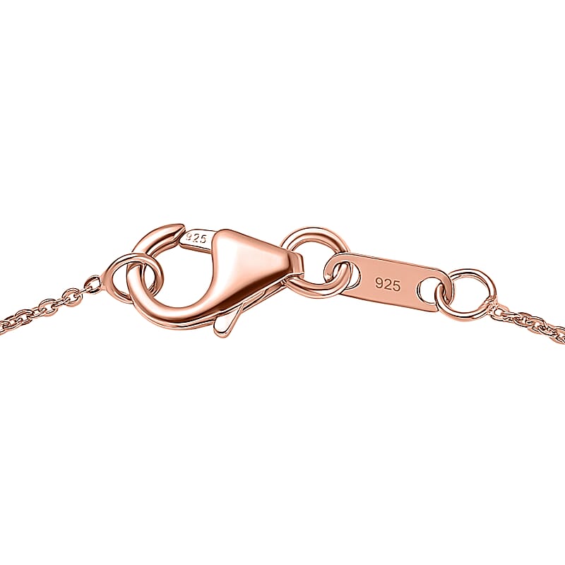 D'Joy Red Apatite and Multi Gemstone 2.35 ctw Crown Inferno Pendant Necklace in 18K Vermeil Rose Gold Over Sterling Silver 20 Inches