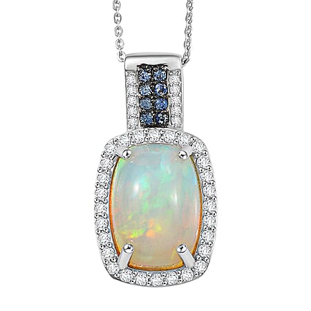 Ethiopian Welo Opal & Ceylon Blue Sapphire - Product card gallery slide 1 (10176691667257)