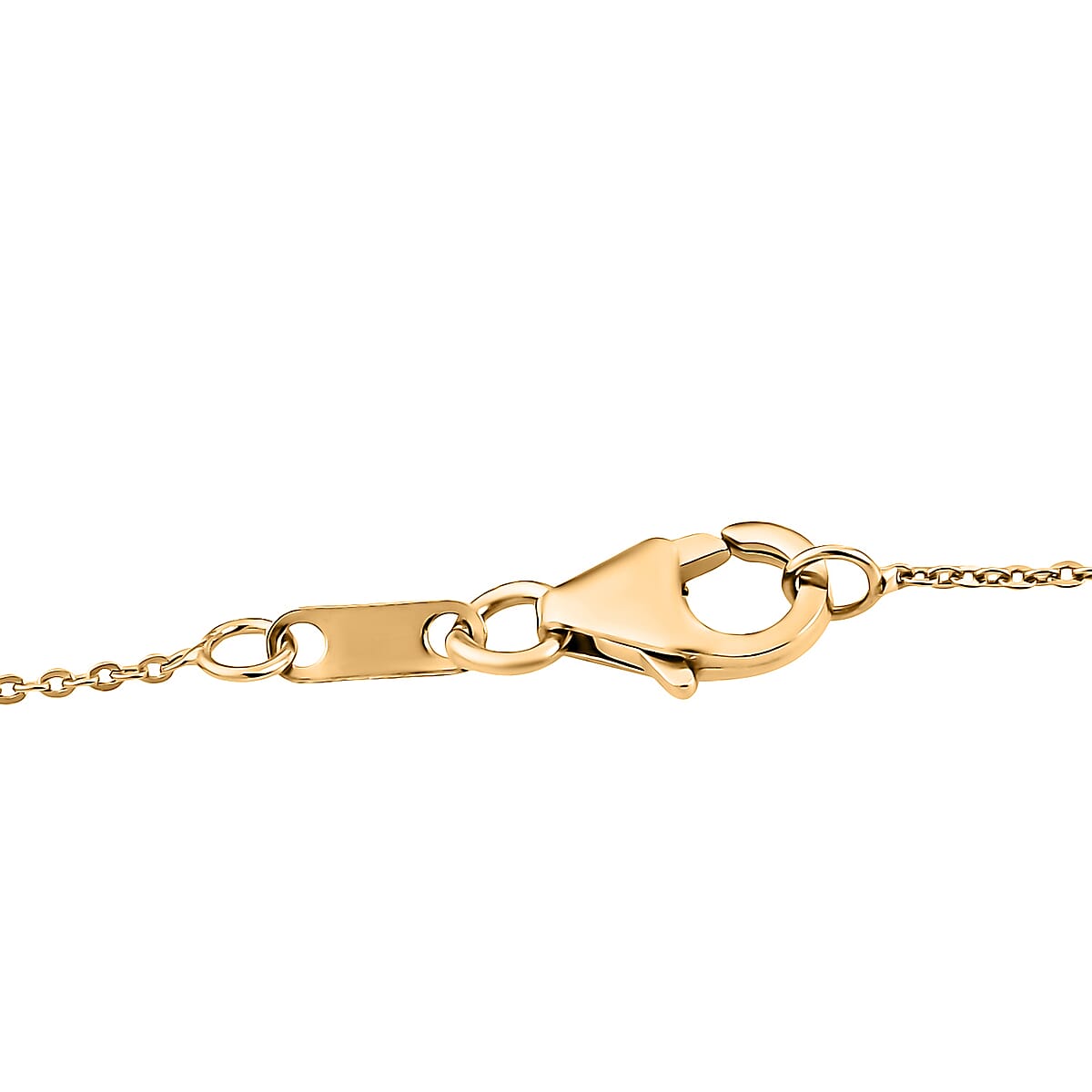 D'Joy Lab Created Padparadscha Sapphire and White Zircon 8.80 ctw Pendant Necklace 20 Inches in 18K Vermeil Yellow Gold Over Sterling Silver image number 5