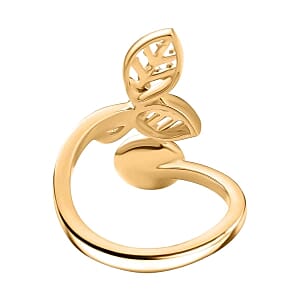 Fresh Water Pearl Earrings, Ring (Size 10), Pendant in 18K YG Plated with ION Plated YG Stainless Steel Necklace 20 Inches