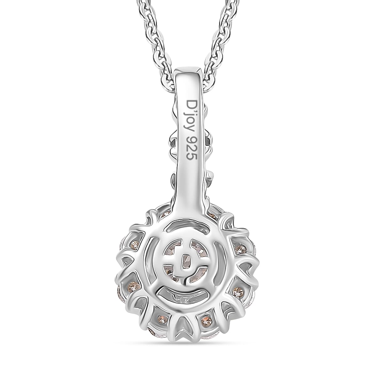 D'Joy Moissanite 0.80 ctw Pendant Necklace in 18K Vermeil YG and Rhodium Over Sterling Silver 20 Inches  image number 4