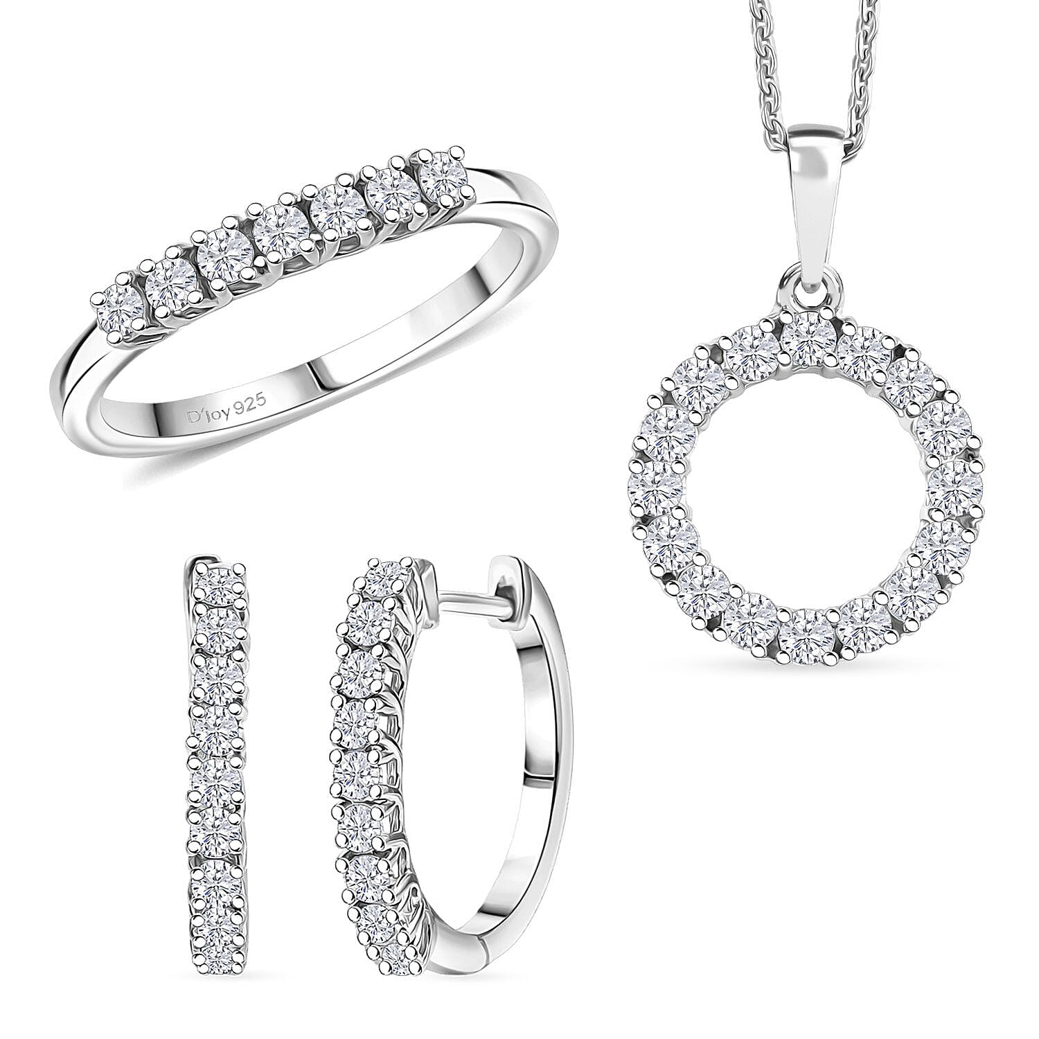 Rhodium Over Sterling Silver / 8 - Product card gallery slide 1 (9432919212287)