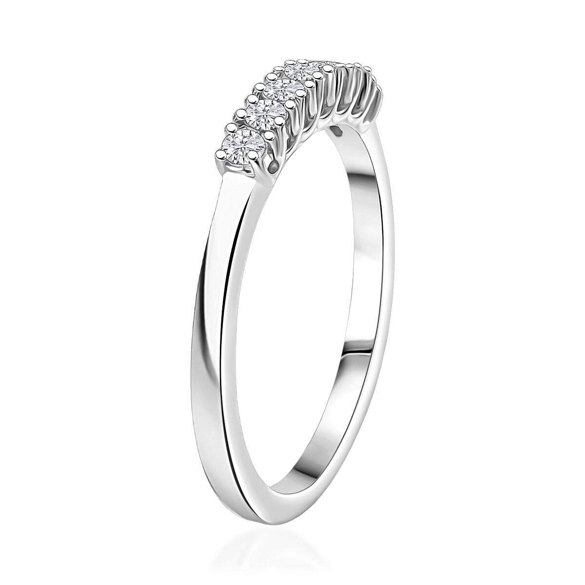 D'Joy Lab Grown Diamond 1.70 ctw Pont Du Gard Hoop Earrings, Ring (Size 9.0) and Circle Pendant Necklace 20 Inches in Rhodium Over Sterling Silver image number 3