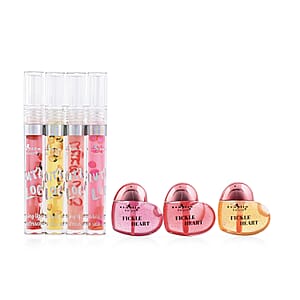 Fruta Loco 4 Piece Lip Gloss Set and Fickle Heart 3 Piece Lip Oil Set
