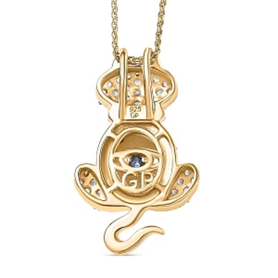 Golden Rutilated Quartz Pendant 4.41 ctw Necklace in Vermeil YG Over Sterling Silver 20 Inches