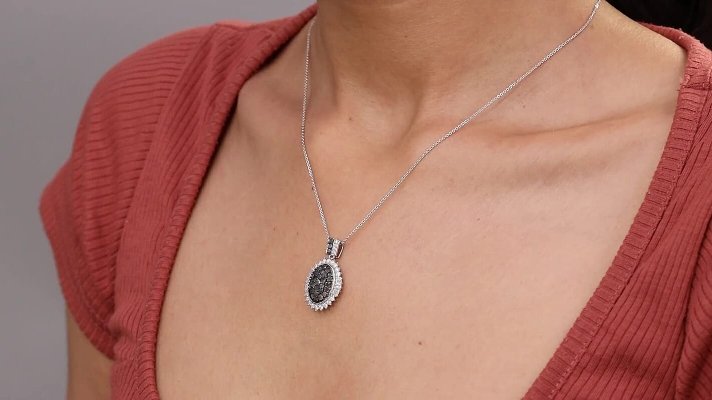 D'Joy Narsipatnam Alexandrite and Moissanite 1.80 ctw Pendant Necklace 20 Inches in Rhodium Over Sterling Silver 1.80 ctw
