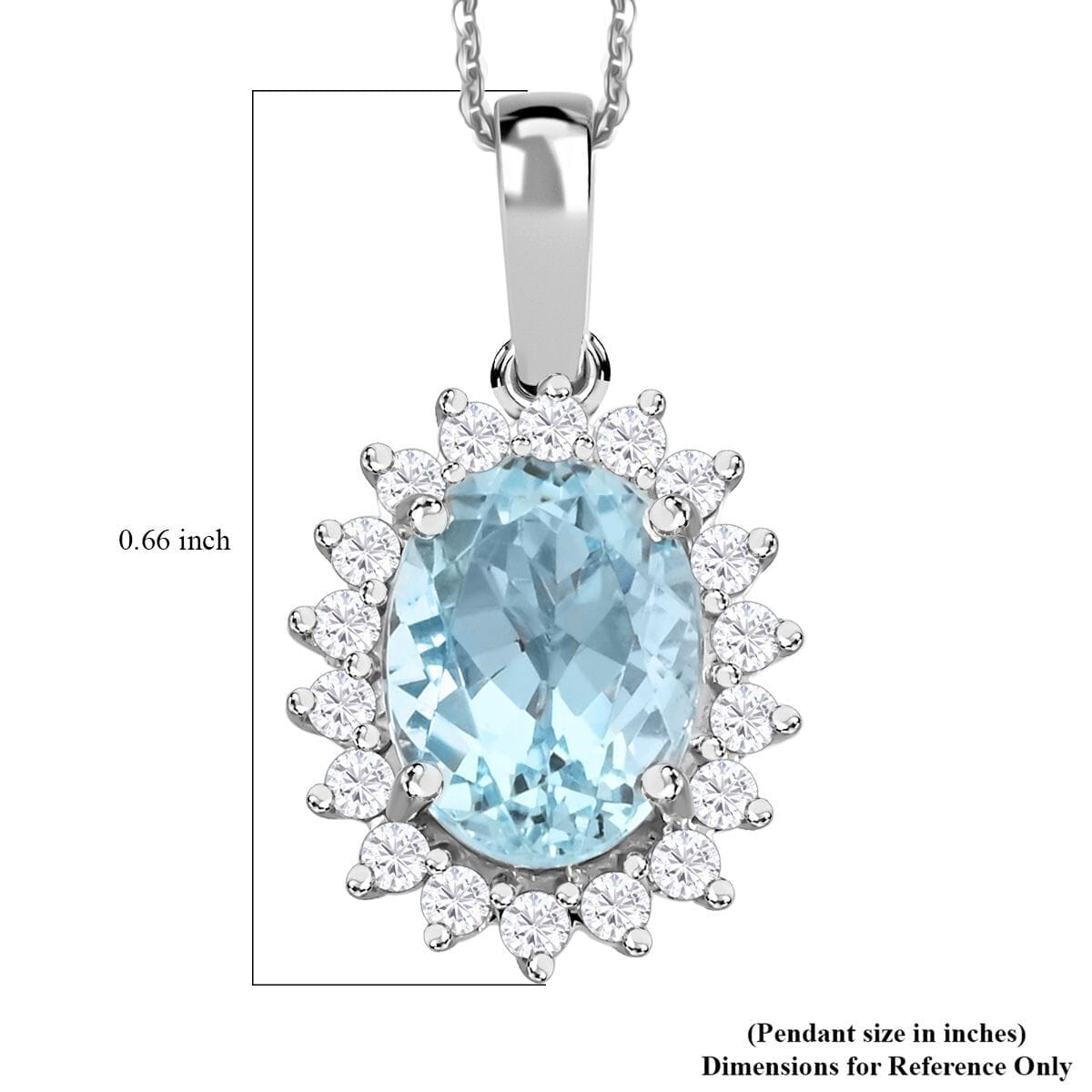 Certified & Appraised Iliana AAA Santa Maria Aquamarine and SI Diamond 1.40 ctw Pendant Necklace in 18K White Gold 18 Inches image number 4