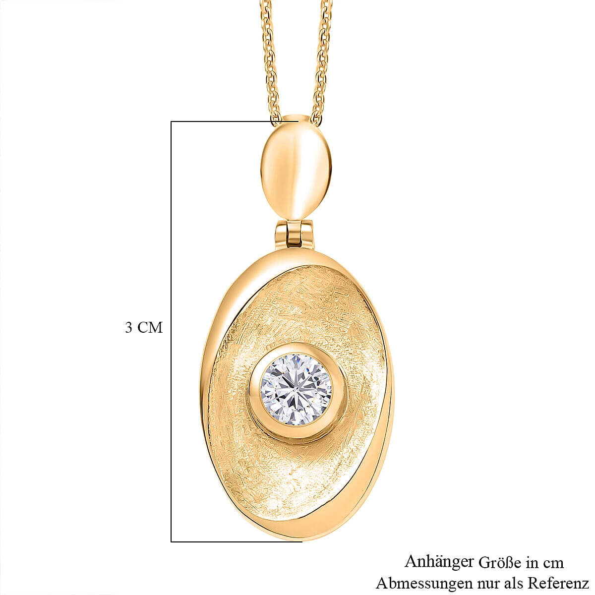 D'Joy Moissanite 0.50 ctw Pendant Necklace in 18K Vermeil Yellow Gold Over Sterling Silver 20 Inches  image number 6