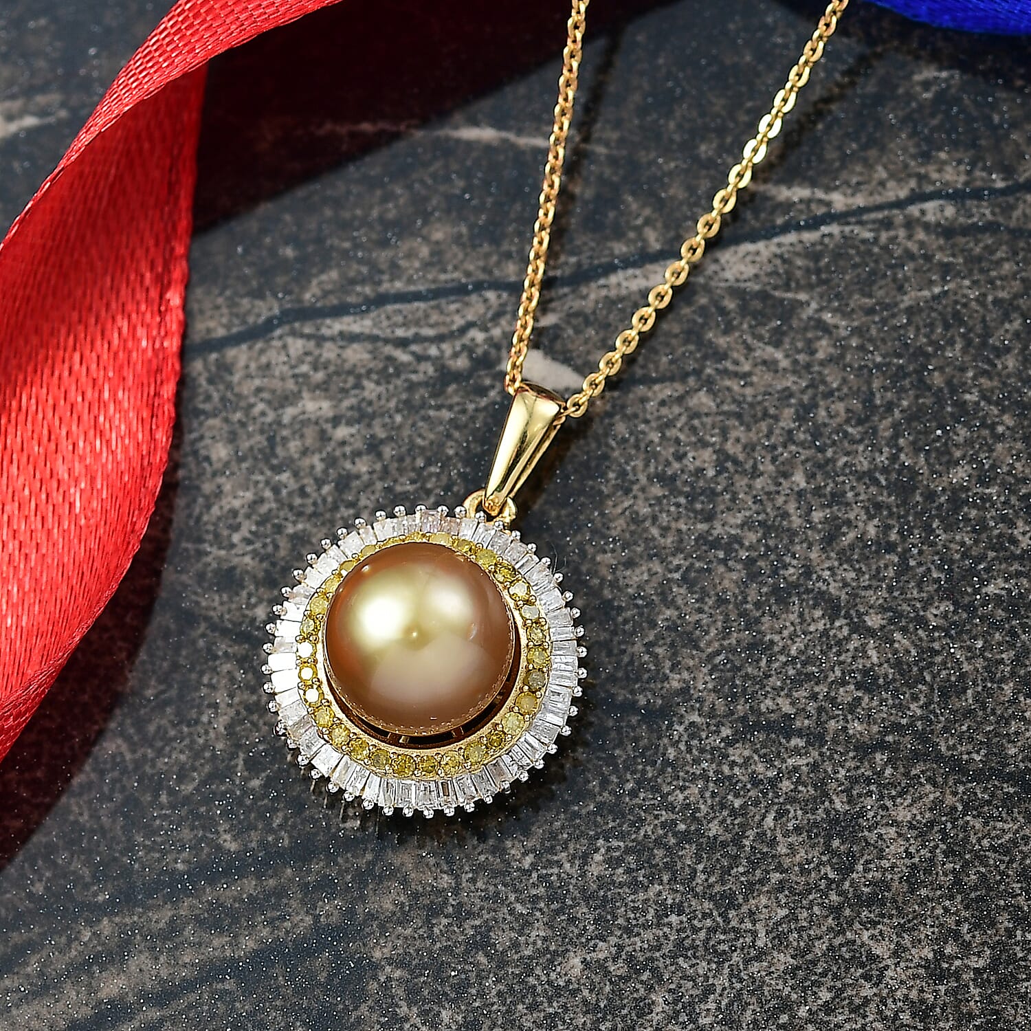 South Sea Pearl & Yellow Diamond - Product card gallery slide 2 (10146300035355)