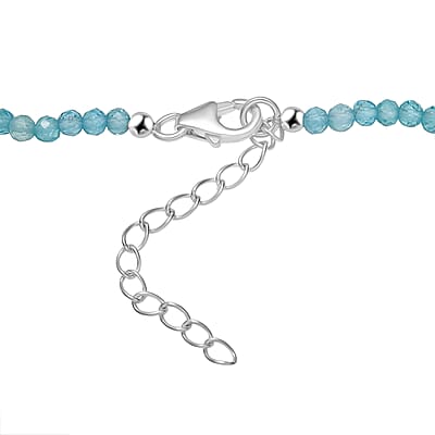 D'Joy AAA Malagasy Labradorite and Apatite 77.00 ctw Pendant Necklace in 18K Vermeil RG and Rhodium Over Sterling Silver 18 Inches 