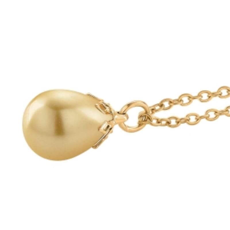 Golden shell 90.00 ctw Set Earrings and Pendant Necklace (20 Inches) in Silvertone