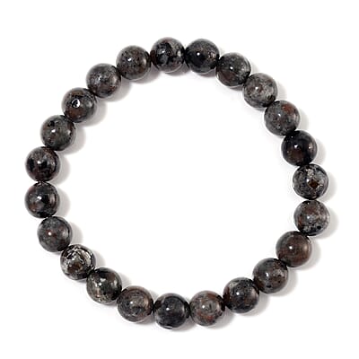 Natural Yooperlite 1655.00 ctw Makaba and Beaded Stretch Bracelet with Free UV Flash Light 