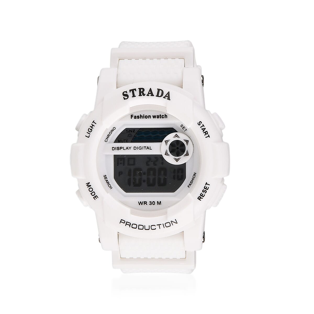 Strada Electronic Movement Watch in White Strap and Pink Water Bottle 650ml image number 2
