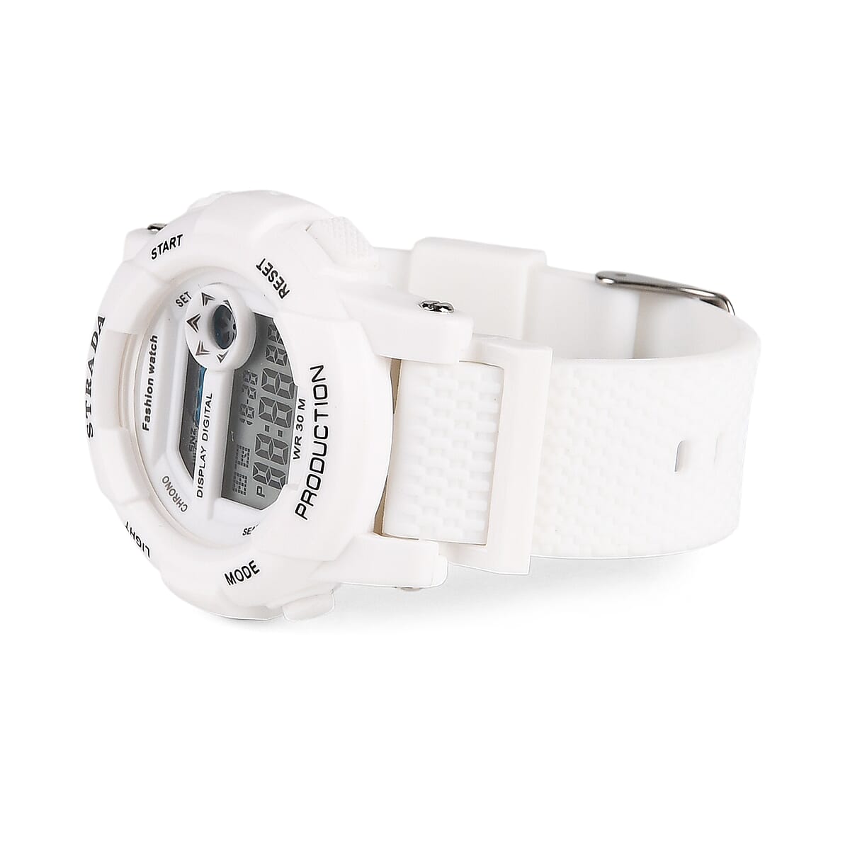 Strada Electronic Movement Watch in White Strap and Pink Water Bottle 650ml image number 4
