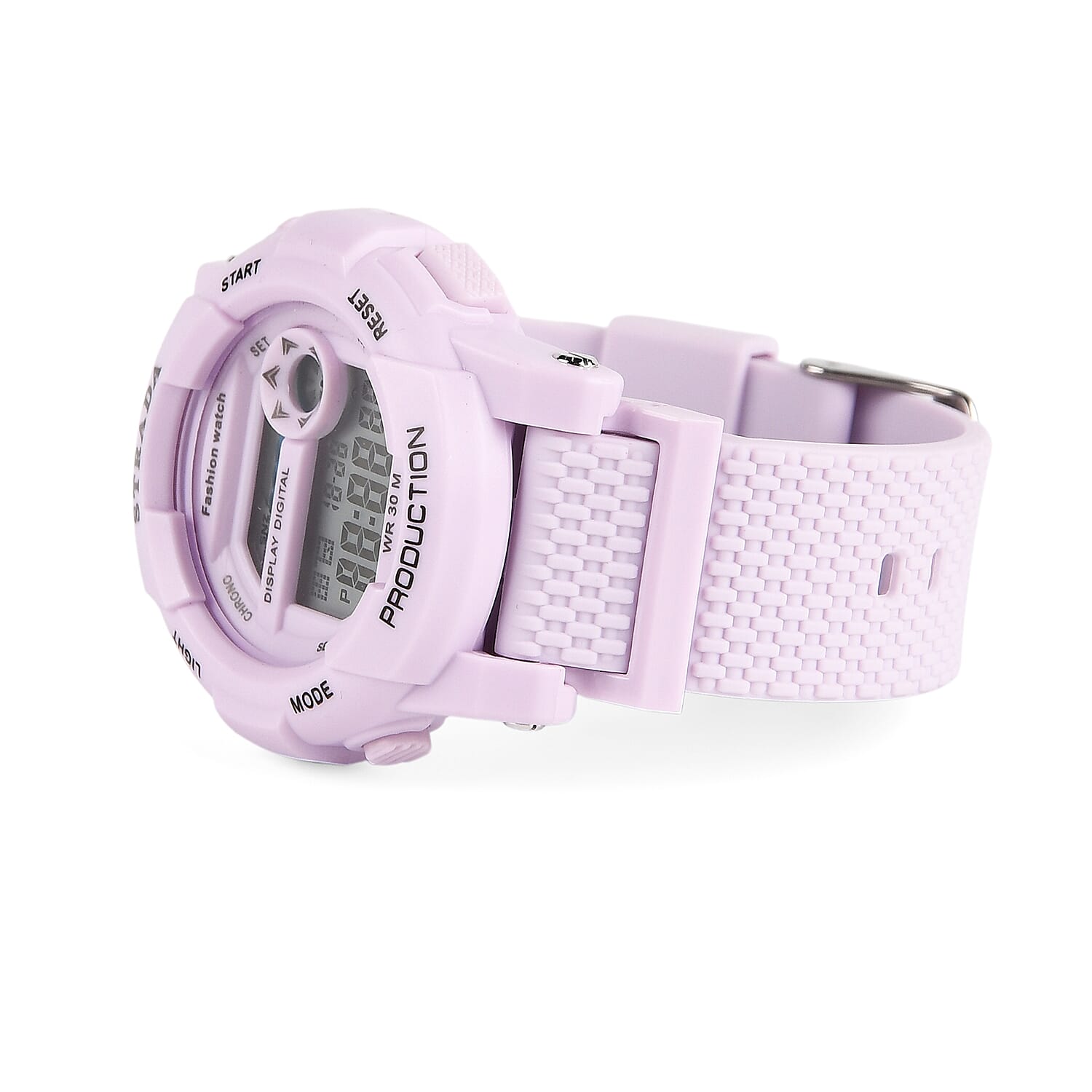 Strada Electronic Movement Watch in Purple Strap and Pink Water Bottle 650ml