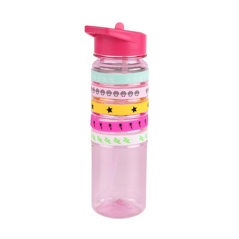 Strada Electronic Movement Watch in Purple Strap and Pink Water Bottle 650ml