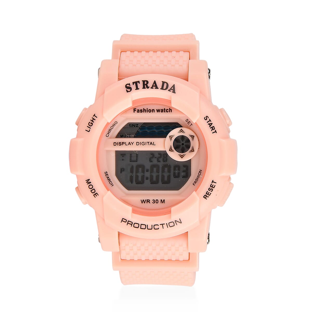 Strada Electronic Movement Watch in Pink Strap and Pink Water Bottle 650ml image number 2