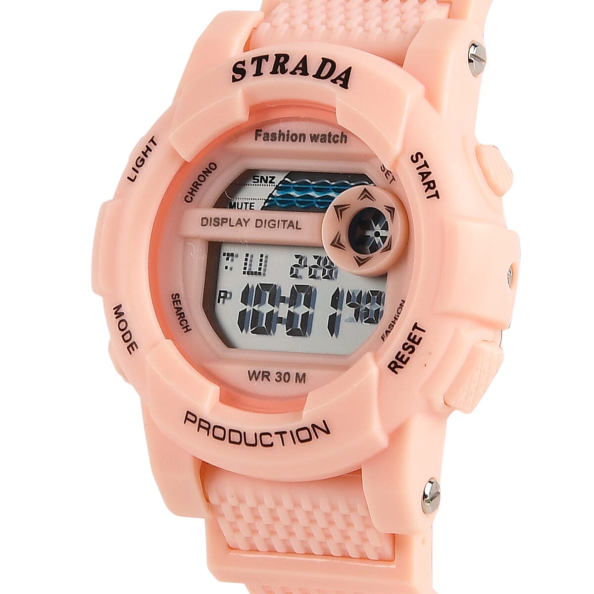 Strada Electronic Movement Watch in Pink Strap and Pink Water Bottle 650ml image number 3