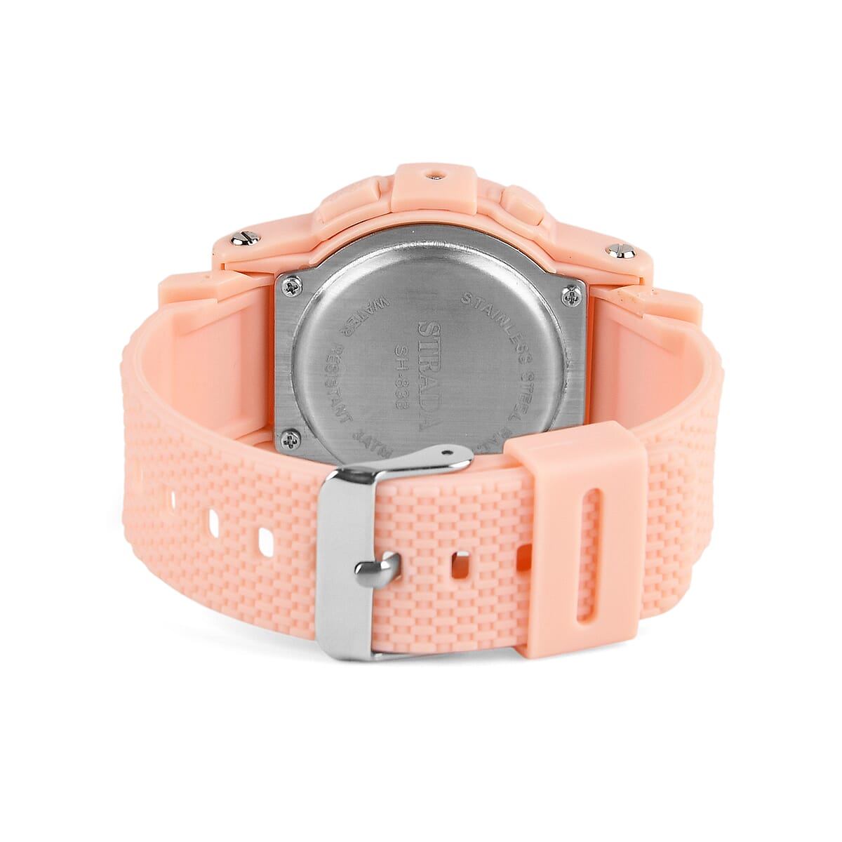 Strada Electronic Movement Watch in Pink Strap and Pink Water Bottle 650ml image number 5
