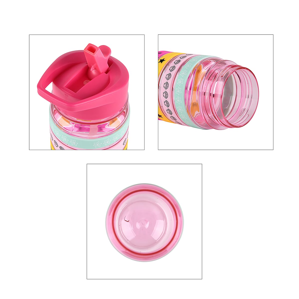 Strada Electronic Movement Watch in Pink Strap and Pink Water Bottle 650ml image number 8