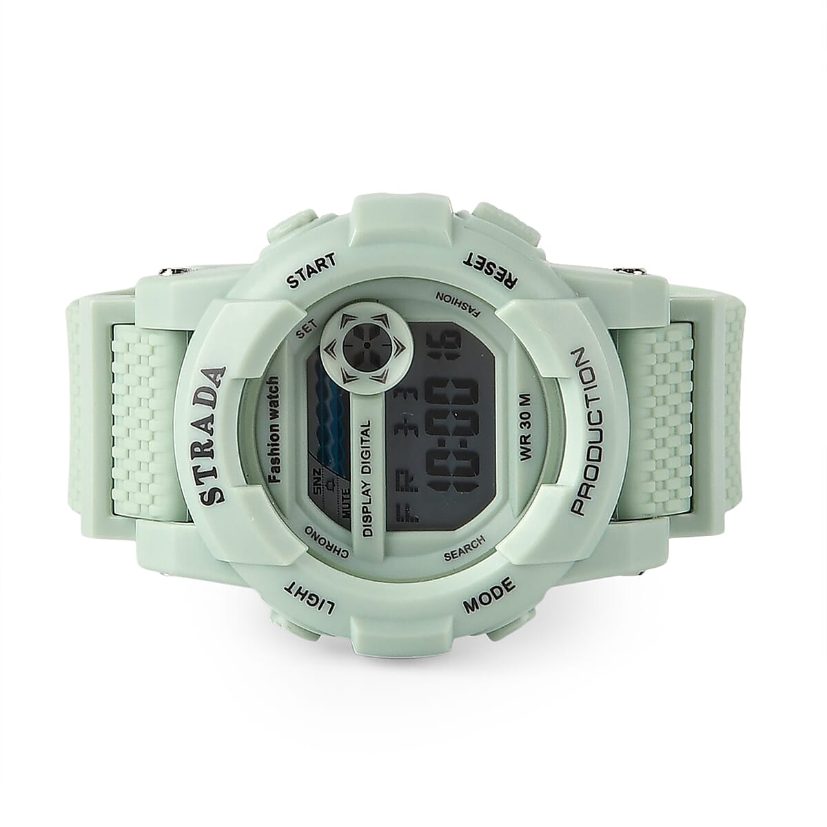 Strada Electronic Movement Watch in Green Strap and Blue Water Bottle 650ml image number 2