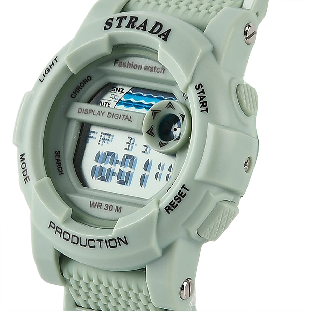 Strada Electronic Movement Watch in Green Strap and Blue Water Bottle 650ml image number 3