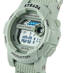 Strada Electronic Movement Watch in Green Strap and Blue Water Bottle 650ml