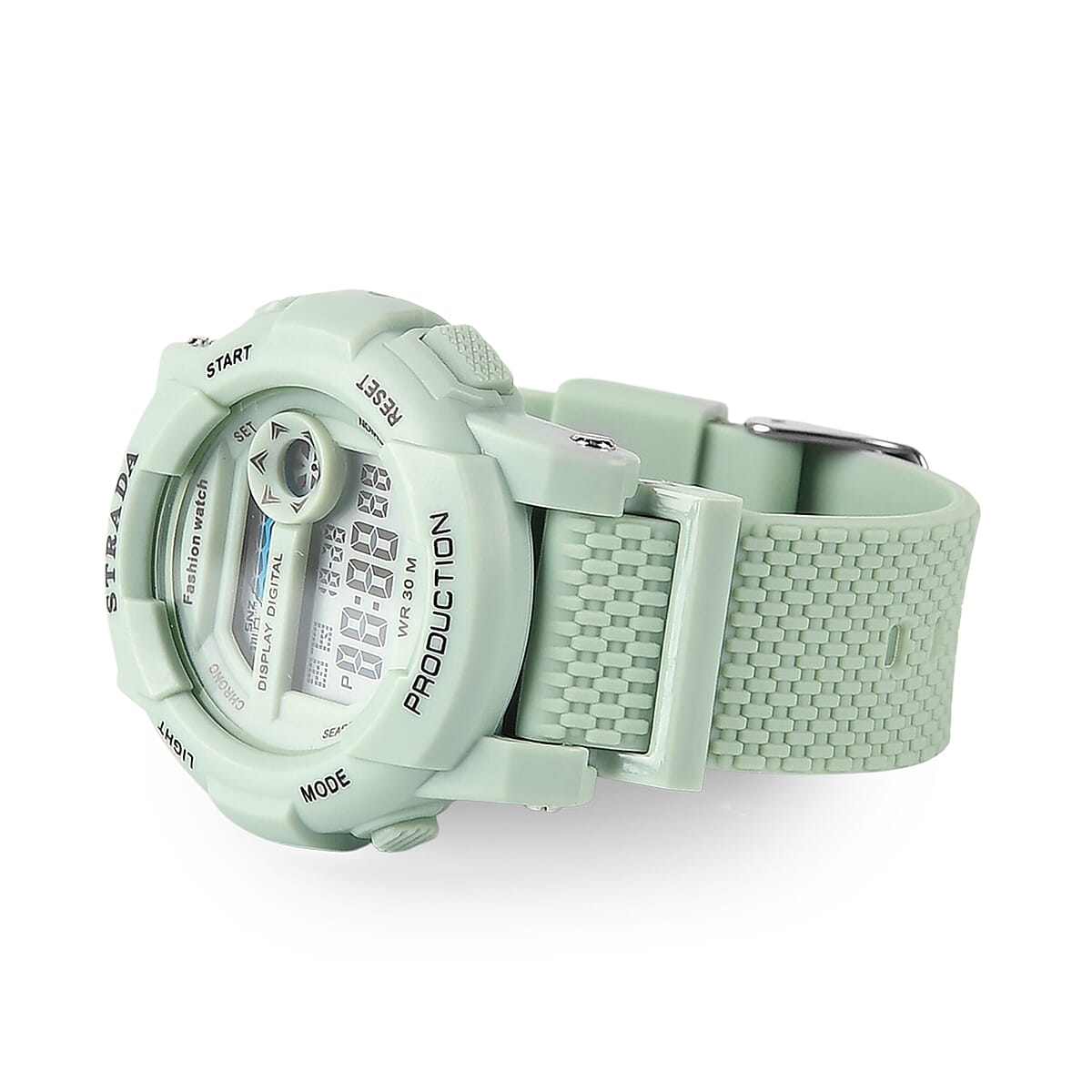 Strada Electronic Movement Watch in Green Strap and Blue Water Bottle 650ml image number 4