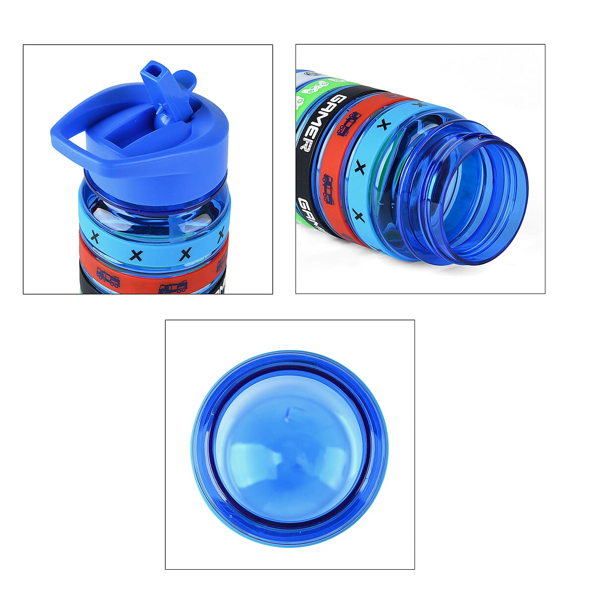 Strada Electronic Movement Watch in Green Strap and Blue Water Bottle 650ml image number 8