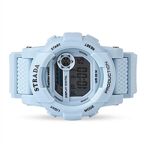 Strada Electronic Movement Watch in Blue Strap and Blue Water Bottle 650ml