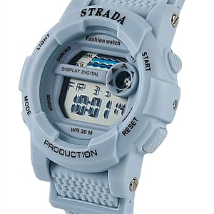 Strada Electronic Movement Watch in Blue Strap and Blue Water Bottle 650ml