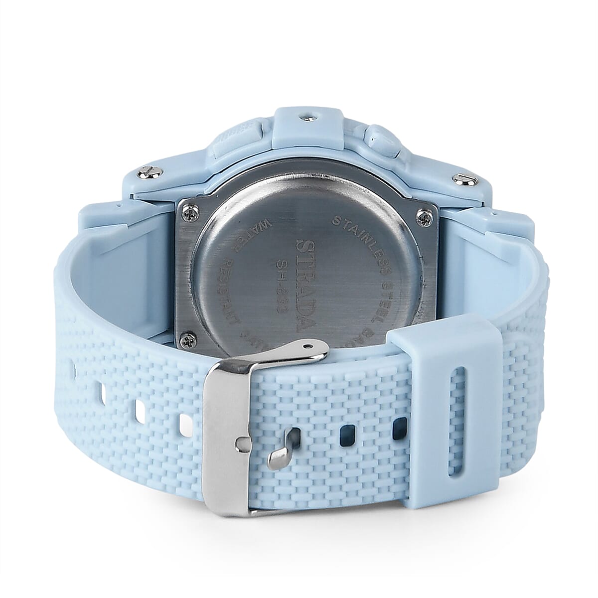 Strada Electronic Movement Watch in Blue Strap and Blue Water Bottle 650ml image number 5