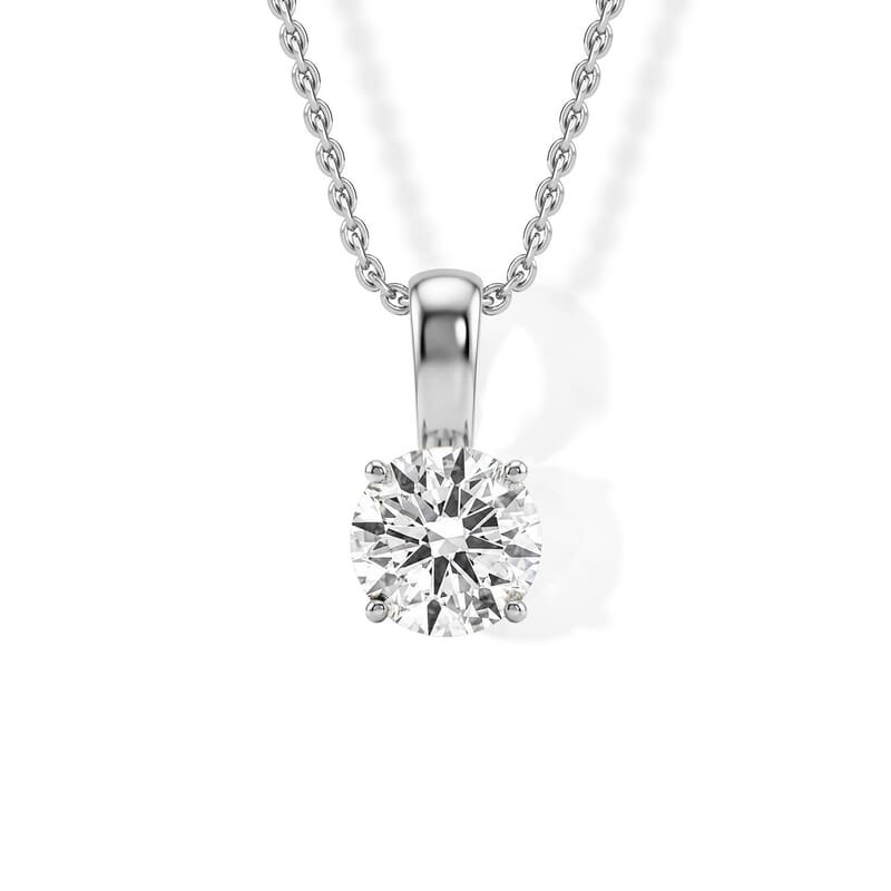 950 Platinum Luxuriant Lab Grown Diamond E-F VS 0.50 ctw Pendant Necklace 20 Inches