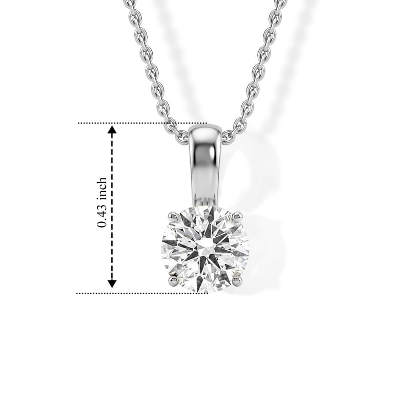 950 Platinum Luxuriant Lab Grown Diamond E-F VS 0.50 ctw Pendant Necklace 20 Inches