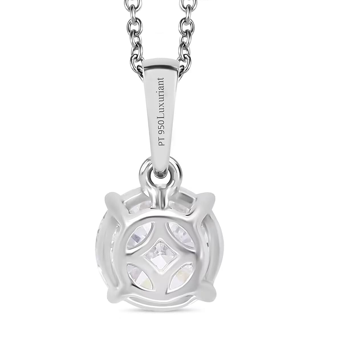 950 Platinum Luxuriant Lab Grown Diamond E-F VS 0.50 ctw Pendant Necklace 20 Inches (Del. in 10-12 Days) image number 8