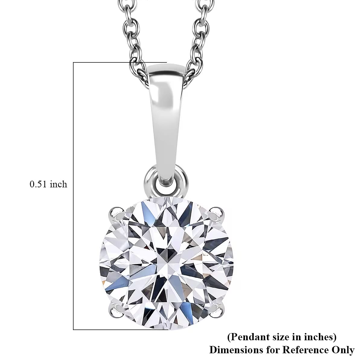 950 Platinum Luxuriant Lab Grown Diamond E-F VS 0.50 ctw Pendant Necklace 20 Inches (Del. in 10-12 Days) image number 9