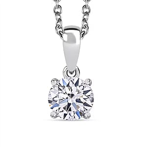 950 Platinum Luxuriant Lab Grown Diamond E-F VS 1.00 ctw Pendant Necklace 20 Inches