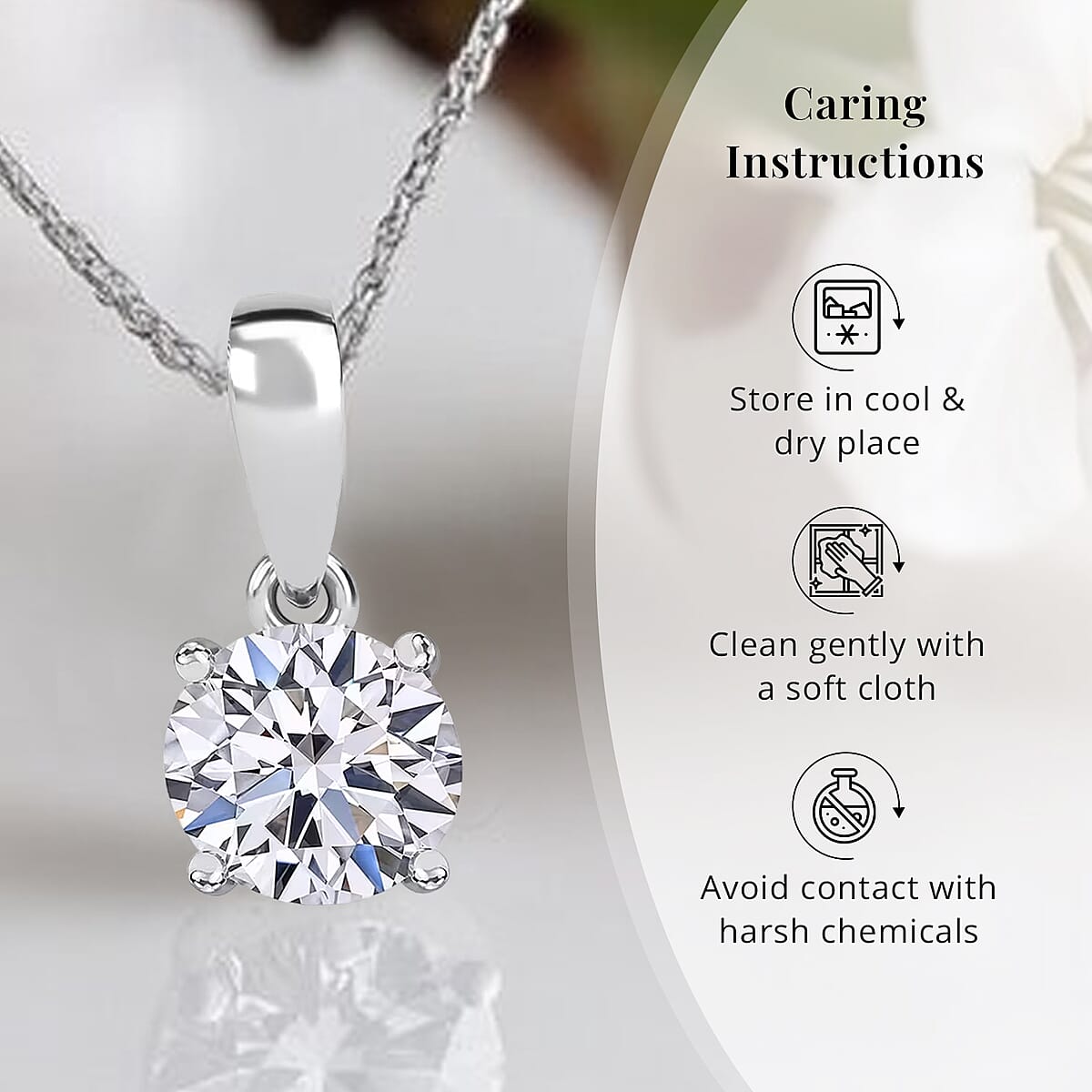 950 Platinum Luxuriant Lab Grown Diamond E-F VS 1.00 ctw Pendant Necklace 20 Inches image number 7